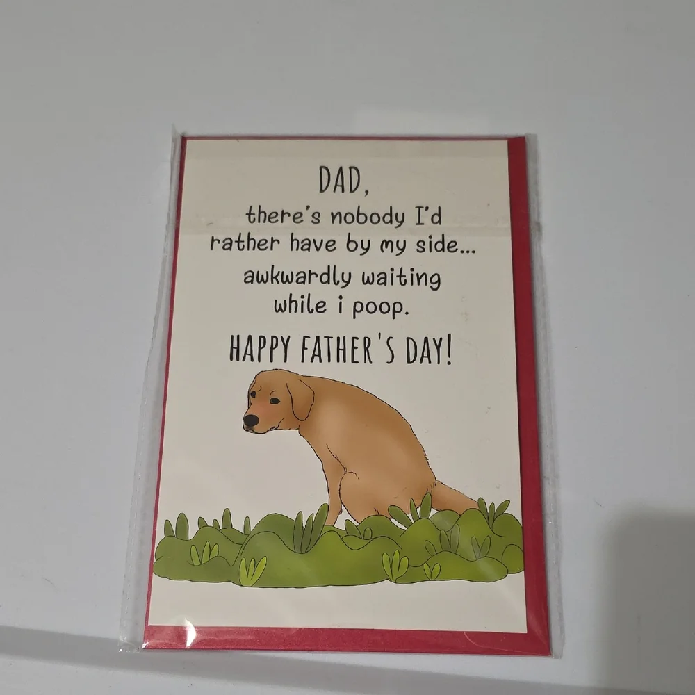 Father's Day Card with Dog Design
